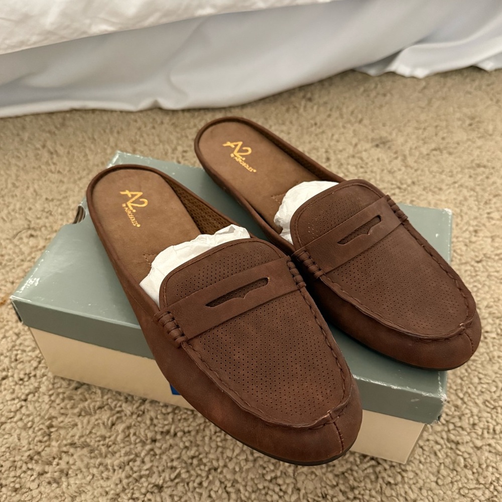 AEROSOLES Brown Loafers Slip-On Comfort